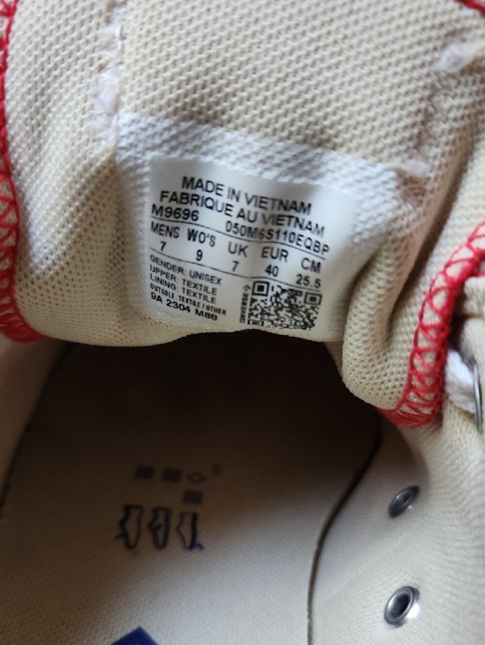 Converse Adult Low Top Sneakers in Red with White Accents - Picture 5 of 5